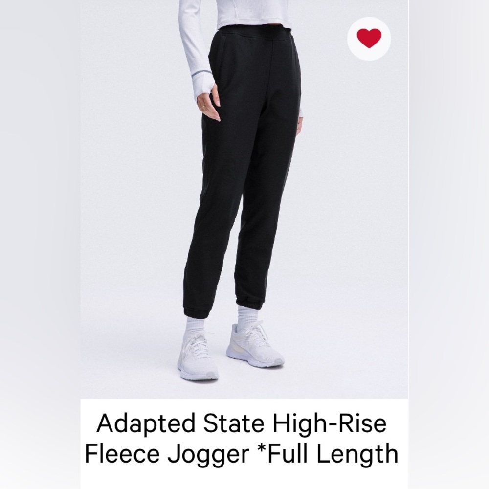 Lululemon Altered State Fleece Black Jogger Pants